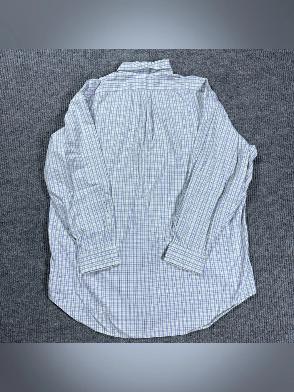 Ralph Lauren Shirt Yarmouth Mens 17.5 34/35 Cotton Pinpoint Oxford Tattersall